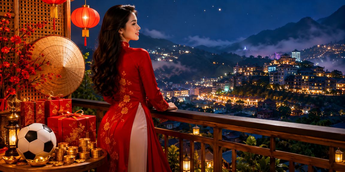 Người mặc áo dài tại Sa Pa theo dõi cá cược bóng đá trực tuyến